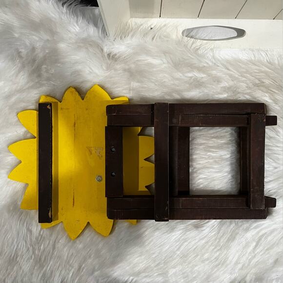 NEW Sunflower Rustic Farmhouse Handcrafted Folding Plant Stand 19” - Picture 8 of 16